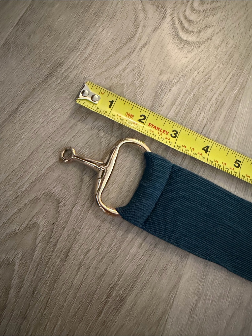 Ellany Equestrian Horse Bit Stretch Belt – Dark Teal & Gold - Picture 4 of 8